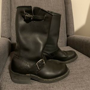 Carolina Black Motorcycle Engineer Boots Sz 7